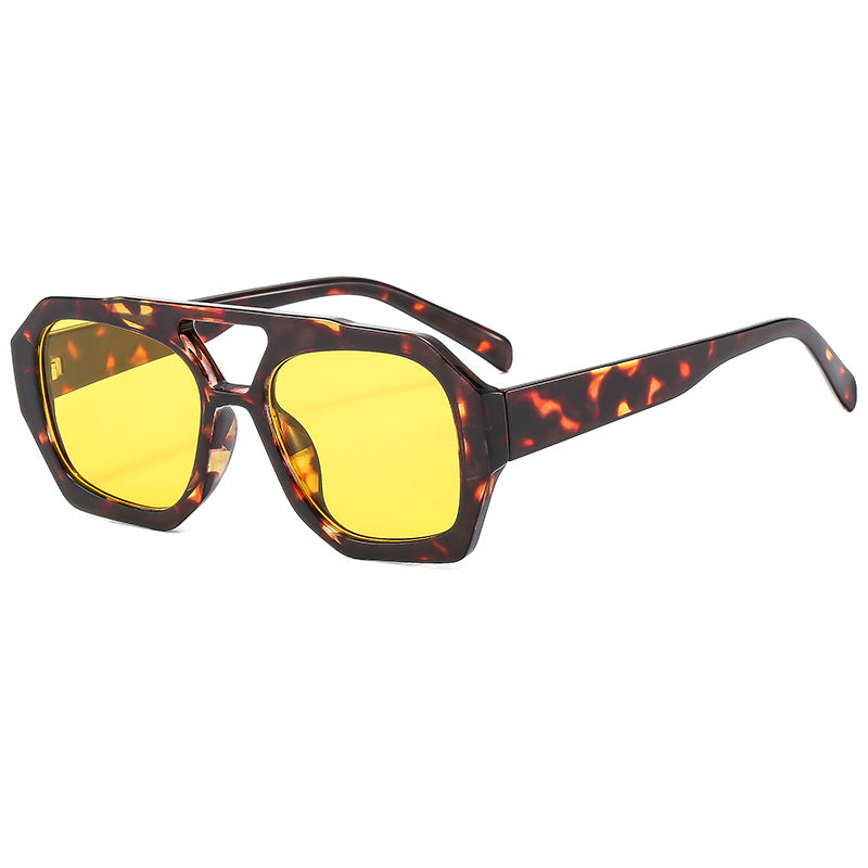 Double-Beam Irregular Sunglasses