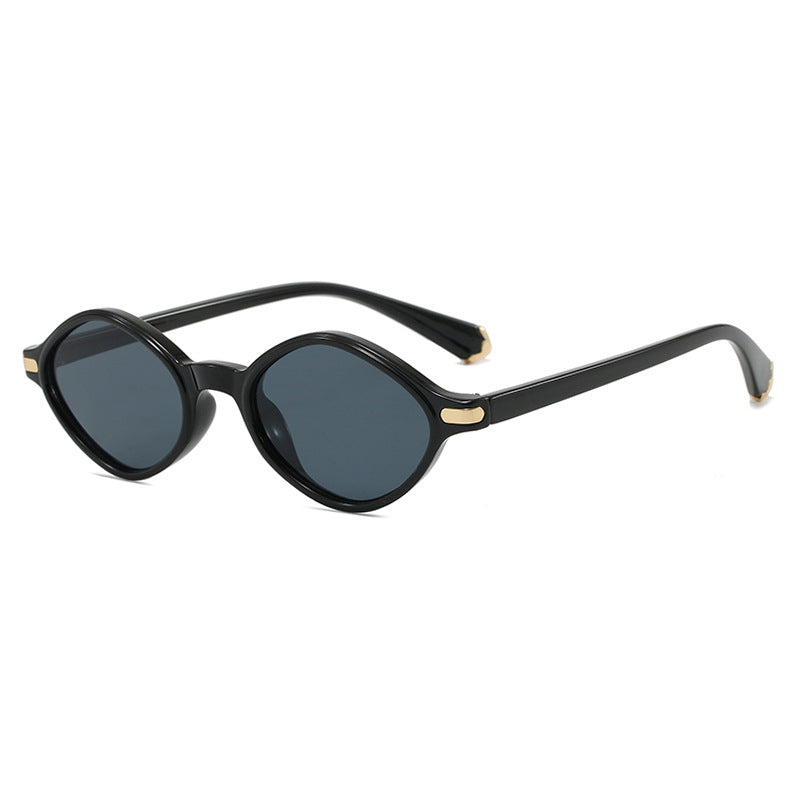 Polygonal Small-Framed Sunglasses
