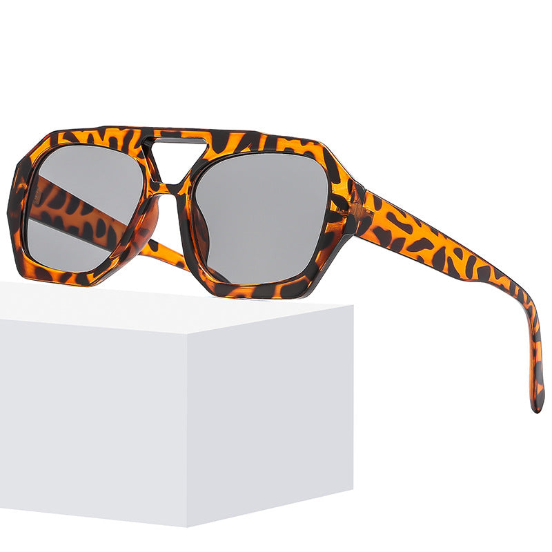 Double-Beam Irregular Sunglasses