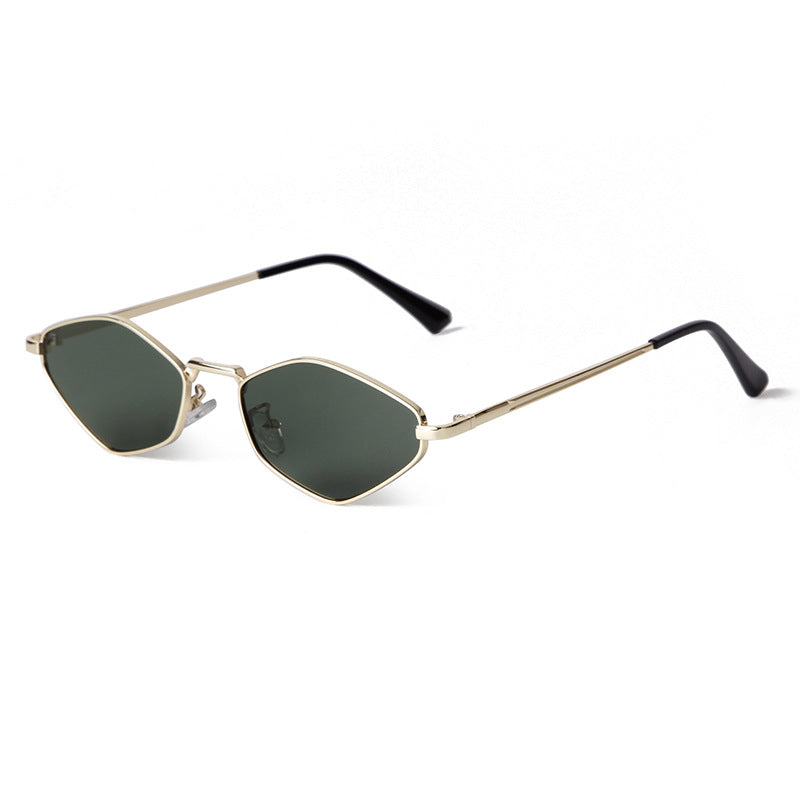 Polygonal Small-Framed Sunglasses