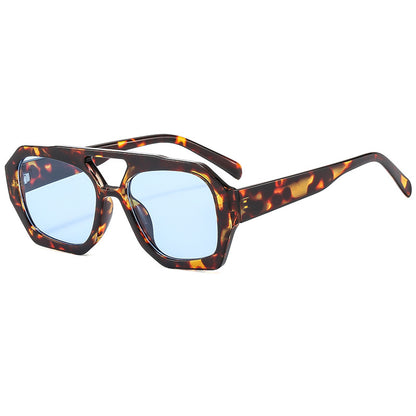 Double-Beam Irregular Sunglasses